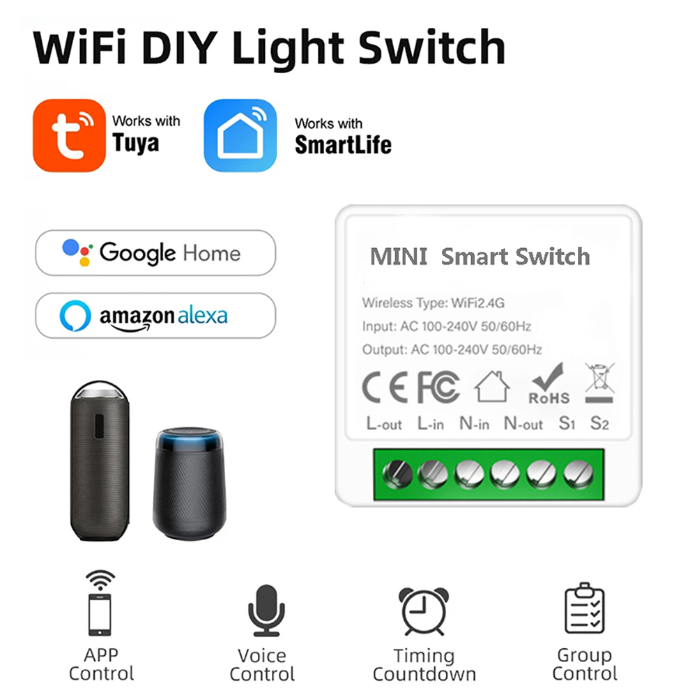Smart Home Automation Diy - 2 웨이 제어 Tuya 미니 16A