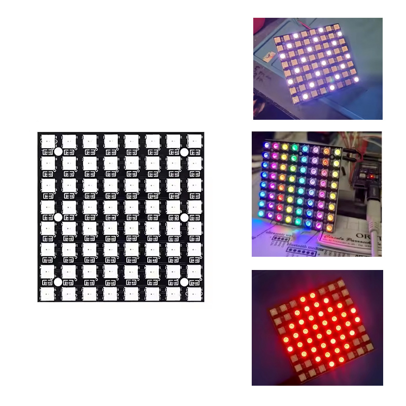 Rgb Led Matrix 8X8 - WS2812 LED 5050 RGB 8x8 64비트