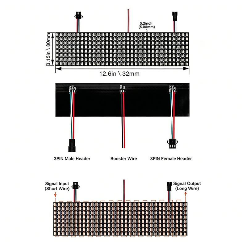Rgb Led Matrix 8X8 - WS2812B 스마트 픽셀 모듈 매트릭스 패널