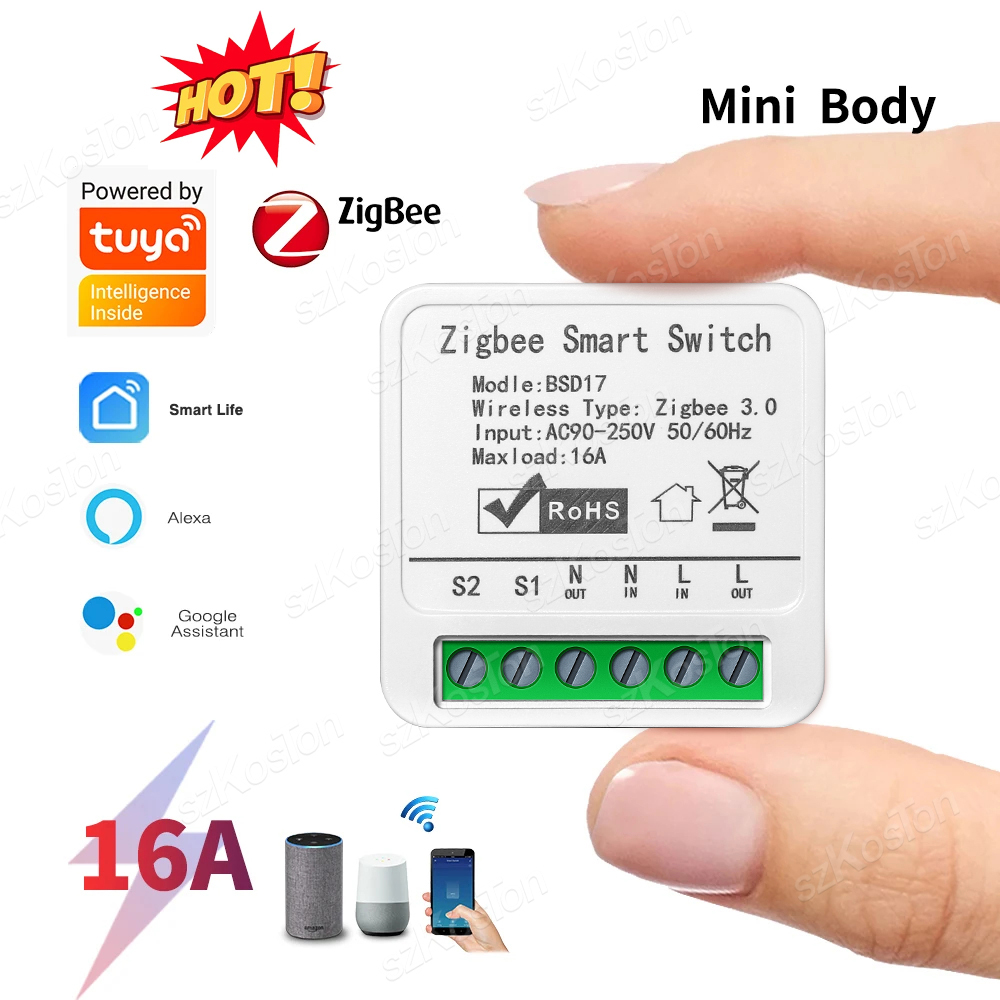 Smart Home Automation Diy - 16A 투야 지그비 스마트 스위치 모듈
