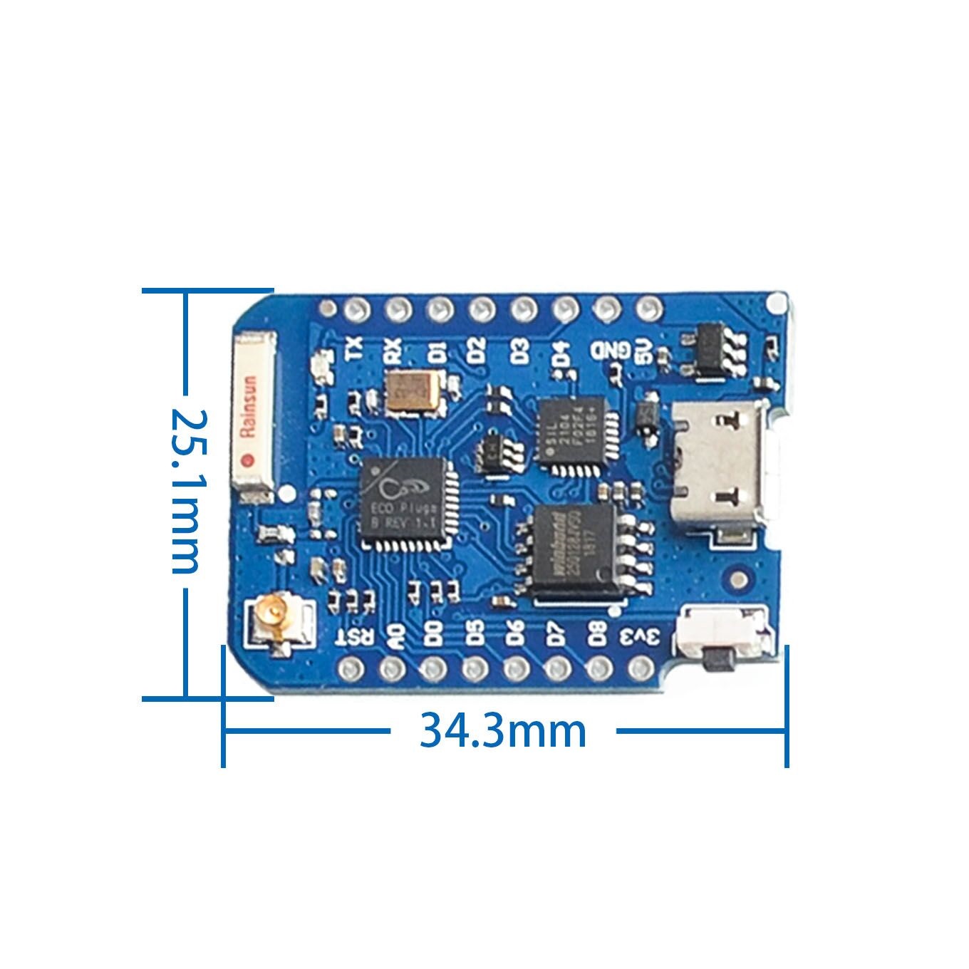WEMOS D1 미니 프로 외부 안테나 커넥터, Nod - Esp8266 Nodemcu Board 리뷰 및 가격