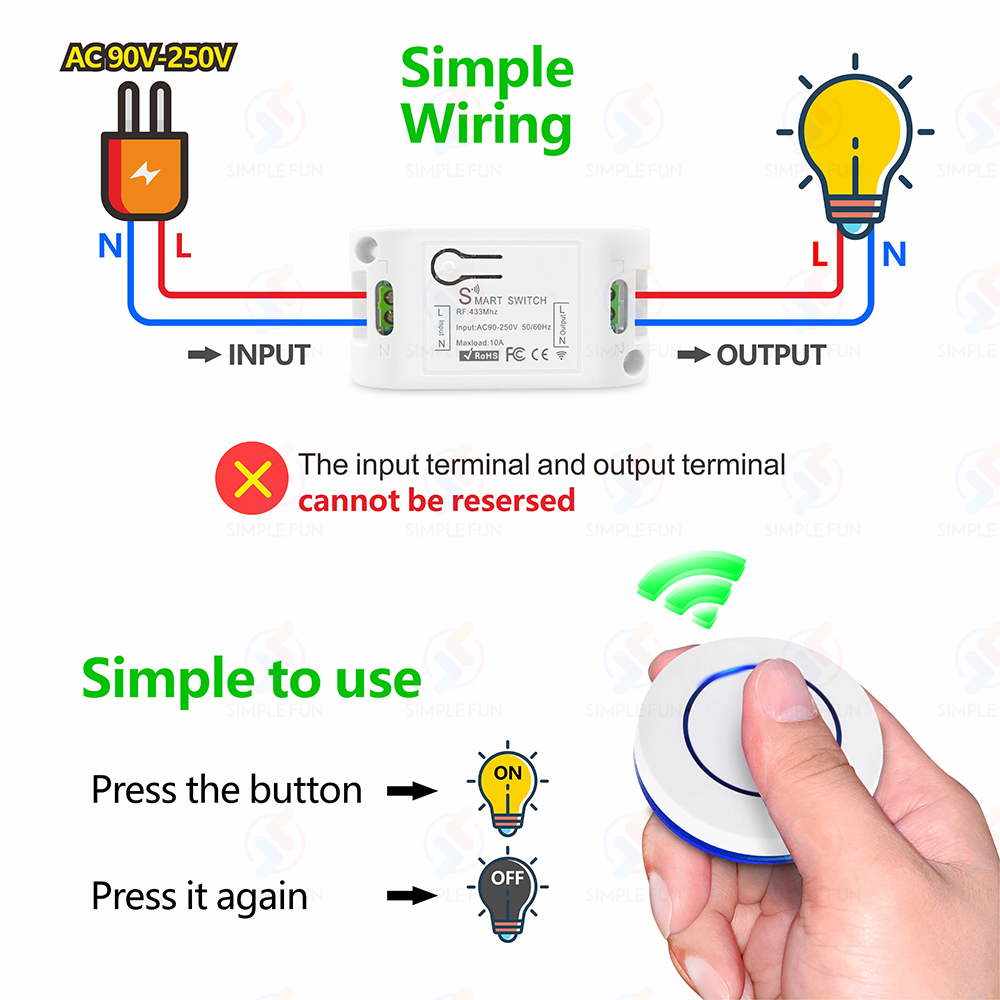 무선 RF433MHz 원격 제어 스위치 AC 110V  - Sonoff Basic Switch 리뷰 및 가격