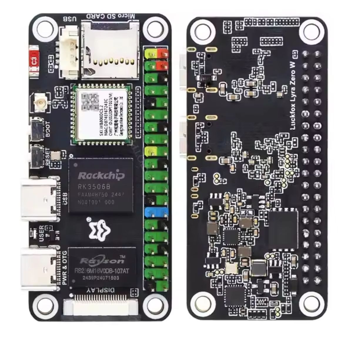 럭스폭스 라이라 제로 W RK3506B 락칩 리눅스 보 - Pi Zero W Board 리뷰 및 가격