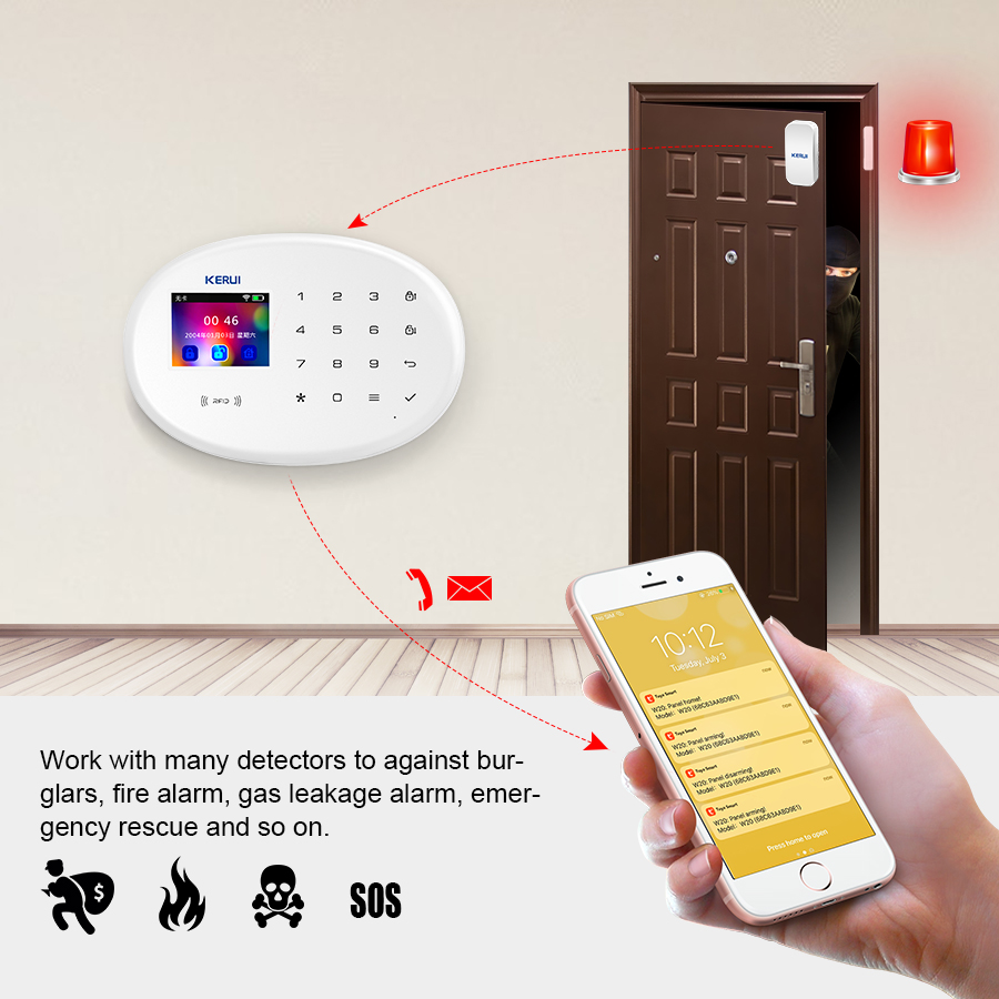 KERUI W202 와이파이 GSM 경보 시스템 키트, - Smart Home Automation Diy 리뷰 및 가격