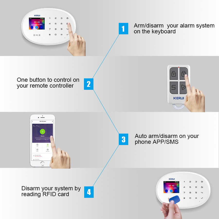 KERUI W202 와이파이 GSM 경보 시스템 키트, - Smart Home Automation Diy 리뷰 및 가격