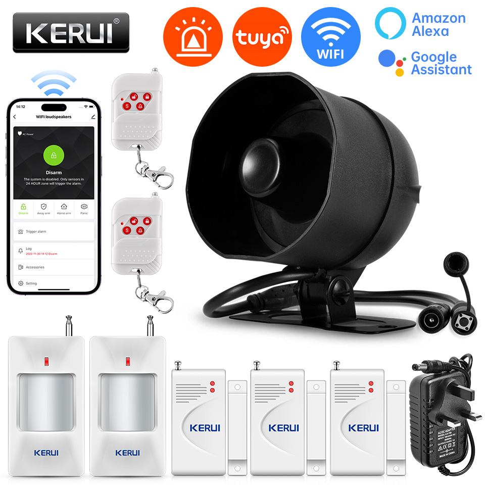 KERUI 120db 사이렌 경보 시스템 WiFi Tu - Smart Home Automation Diy 리뷰 및 가격