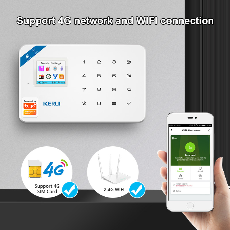 KERUI 보안 경보 시스템 키트 W184 4G WIF - Smart Home Automation Diy 리뷰 및 가격