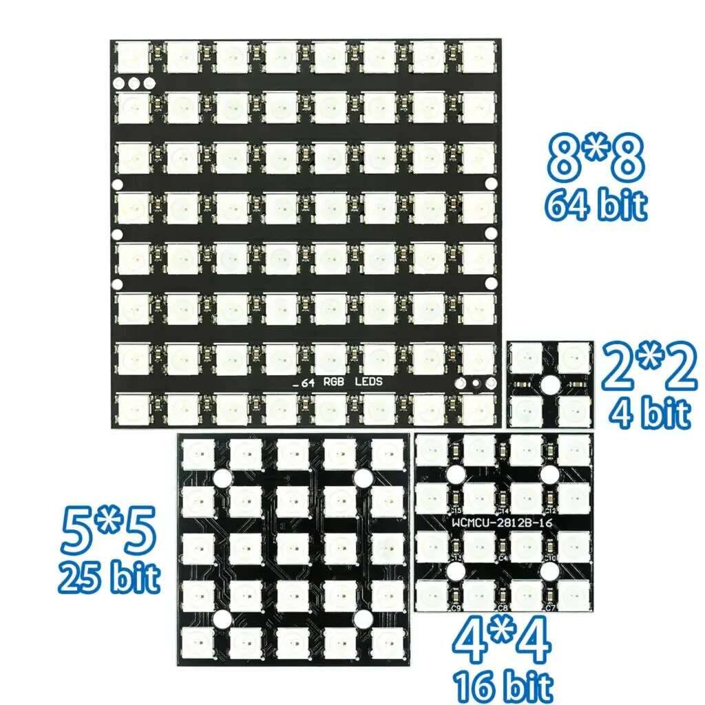 WS2812 5050 RGB 8X8 4 16 25 64 - Rgb Led Matrix 8X8 리뷰 및 가격