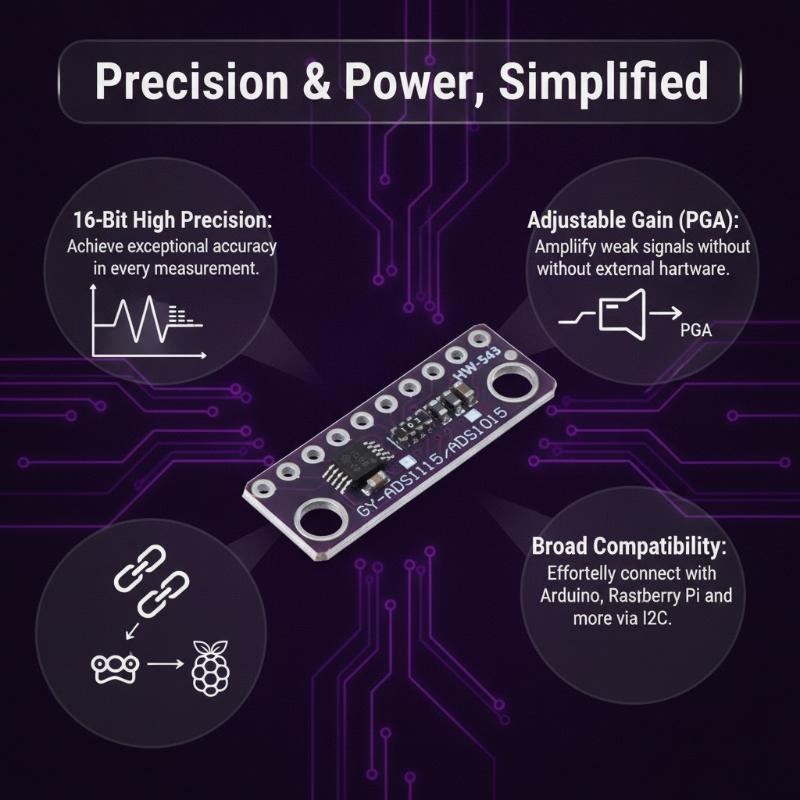 ADS1115 조절 가능한 게인 16비트 ADC 모듈  - Home Automation Systems Diy 리뷰 및 가격